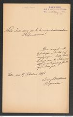 k.k. naturhistorisches Hofmuseum, Intendanzakten 1885-1896 (Hauer), Aktenzahl Z.148.a/1891, Seite 1